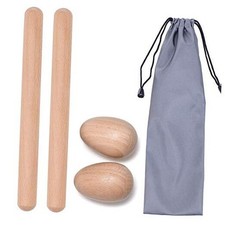 4 Pcs Musical Hand Percussion Instrument Set, Includes 1 Pair 8 Inch Rhythm