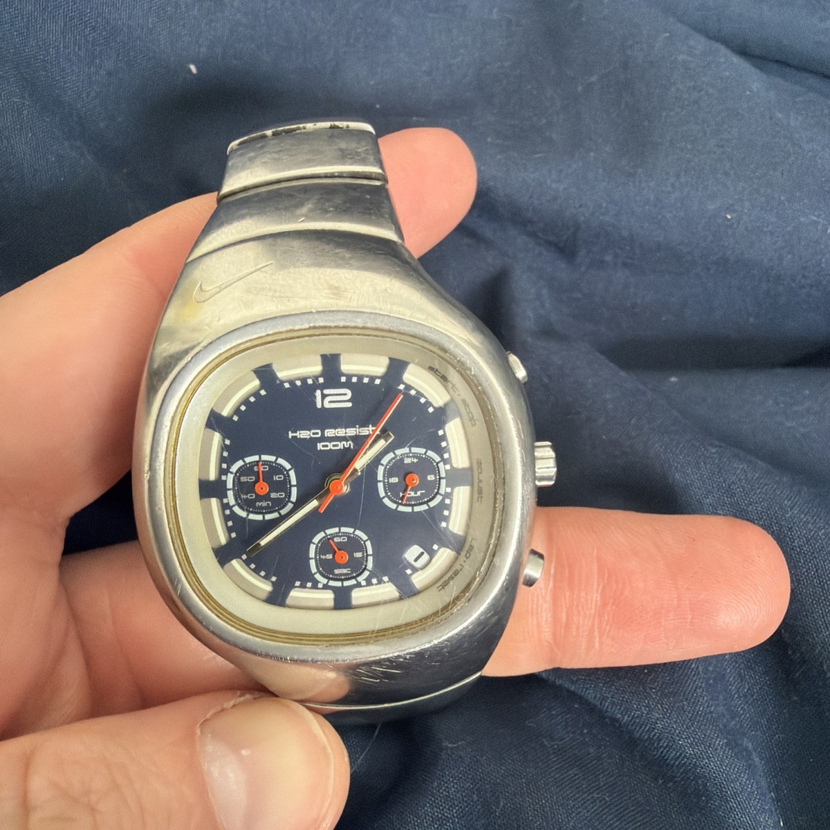 Rare 2K Vintage Nike Triax Armored Chrono II Men's Watch WR0074