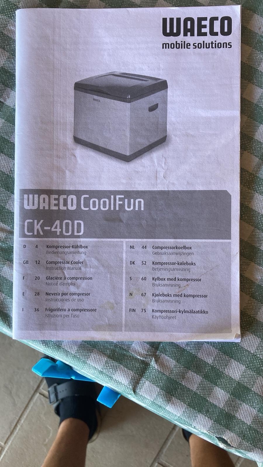 WAECO CoolFun CK-40D ghiacciaia/frigorifero a compressore con display e manuale