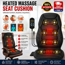 Massage Seat Cushion With Heated Back Neck Body Massager Chair For Home Office