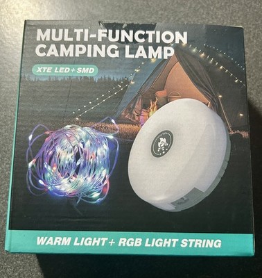 Multi-function Camping Lamp RGB Light String (Kxk-828) (29.5Ft), New In Box