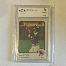 Topps 1973 Hank Aaron #100 Atlanta Braves Graded BGS MLB Baseball Card