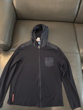PRADA Jacket Size L Men Navy Blue Cotton w/ N...