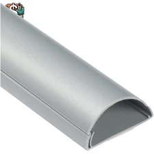 Stylish Gray Half Round Cable Cover - 39in to Organize Wall-Mounted Wires