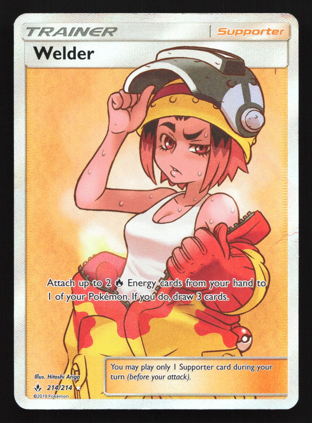 Welder (Full Art) 214/214 SM - Unbroken Bonds Ultra Rare Pokemon Card
