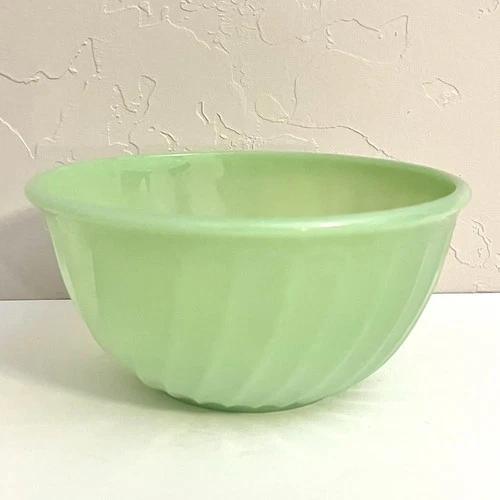 Fire King Jadeite 7" Swirl Mixing Bowl Jadite Green Glass