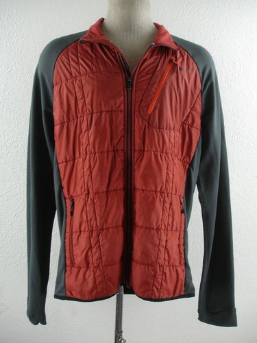 Men's XL Smartwool Corbet 120 Insulated Jacket Puffer Front Orange Gray Full-Zip - Picture 1 of 21