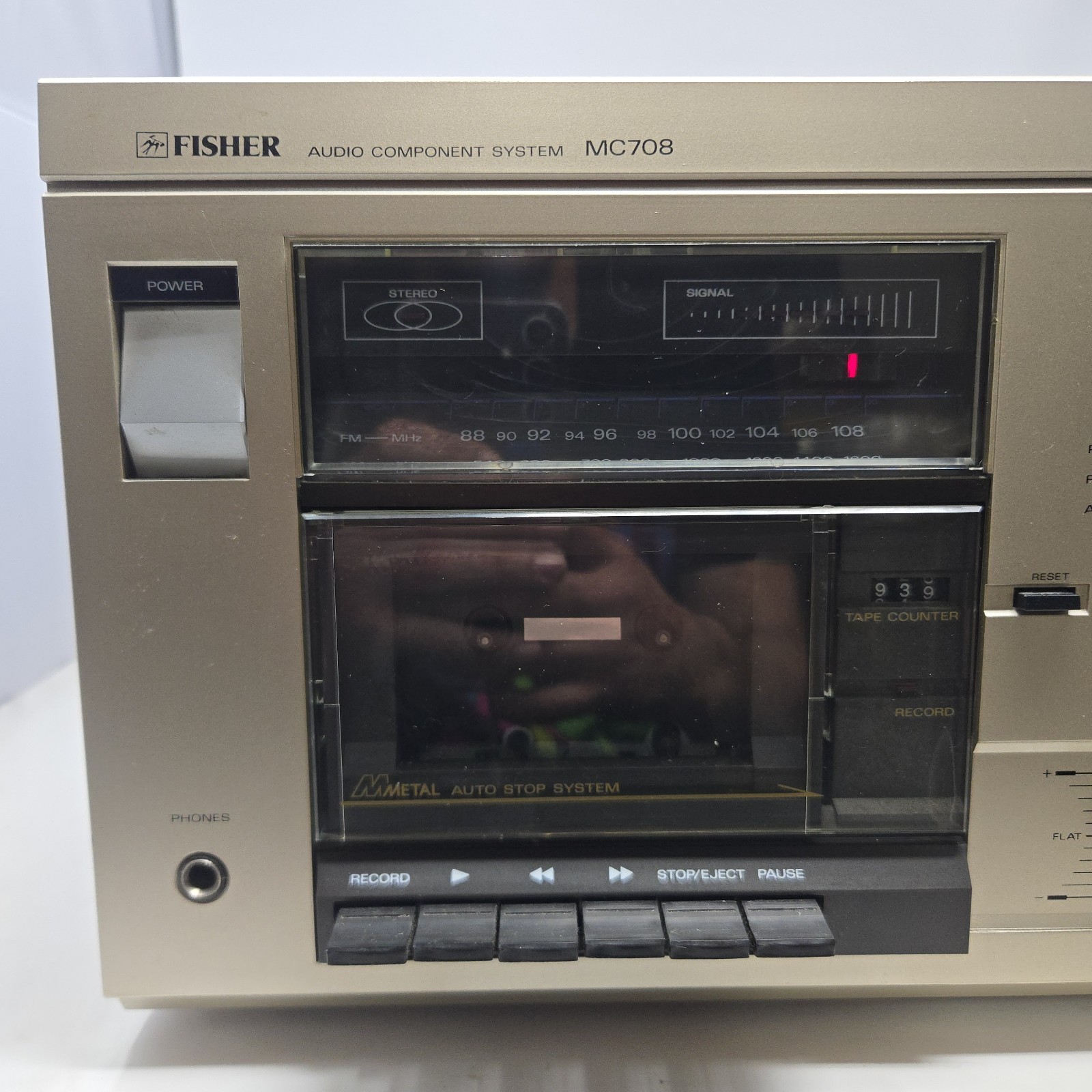 ​Vintage Fisher MC708 Audio Component System - Working But Cassette Runs Slow image 2