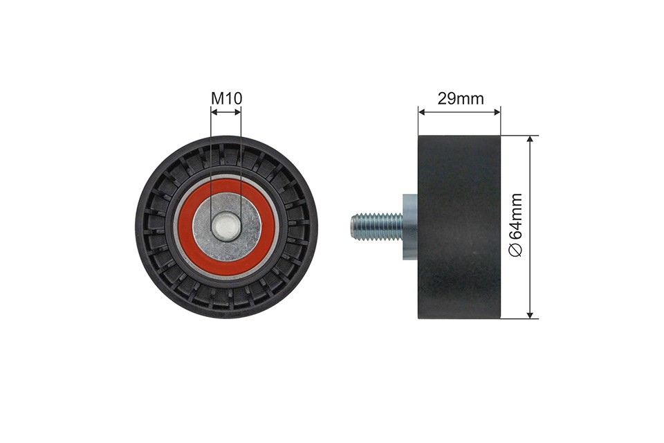 Fits NTY RNK-CH-051 PULLEY IDLER V-BELT - Image 4
