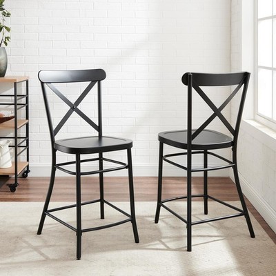 Camille 2-Piece Counter Height Bar Stool Set - 2 Stools