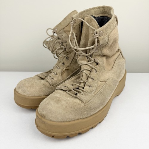 WELLCO Military Tactical US Army Combat Desert Tan Boots Vibram USGI Size 10 R