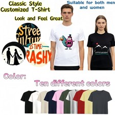 Custom Gift T-Shirt Personalized Photo Text Print For Family Friends Birthday