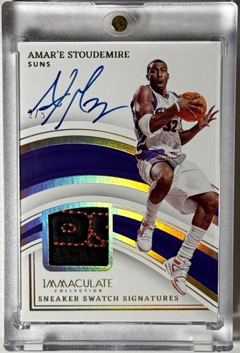 2022-23 Panini Immaculate Amare Stoudemire Game-Used Sneaker Patch Auto Gold /5