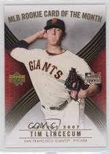 2007 Upper Deck MLB Rookie Card of the Month Tim Lincecum #ROM-5 10ou. rookie card picture