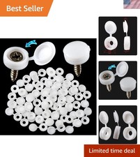 Lightweight 50 Pcs Snap-On Screw Cover Caps - Waterproof Polypropylene Style
