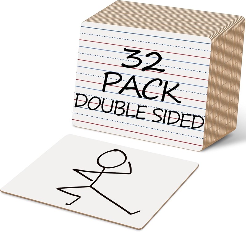 Dry Erase Boards, 32 Pack 9 x 12 Inch Mini Portable Practice White Boards