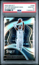 2023 PANINI SELECT SILVER PRIZM #288 VICTOR WEMBANYAMA PSA 10