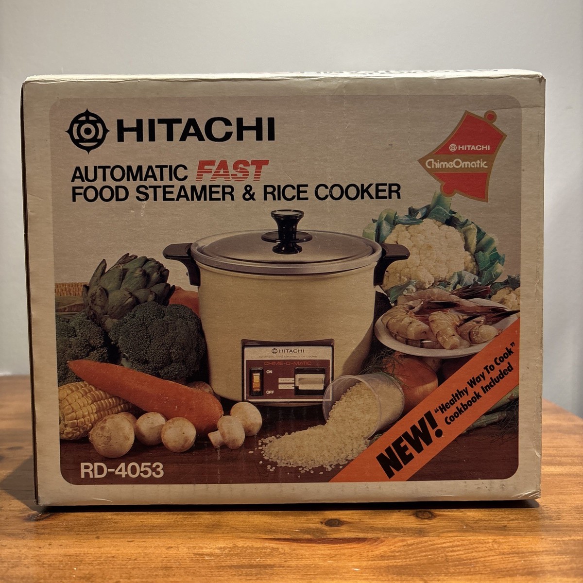 Vintage Chime-O-Matic Rice Cooker Steamer 5.6 Cup Hitachi RD-4053