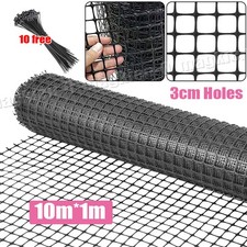10M PVC Coated Chicken Mesh Fencing Garden Barrier Plastic Fence Neting 1.18 per metre