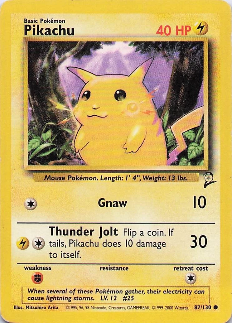 【奇跡の2連番】【PSA1】旧裏 ピカチュウpikachu Sequential Pokémon Pikachu Pokémon TCG Base Set 2 Individual Collectible Card