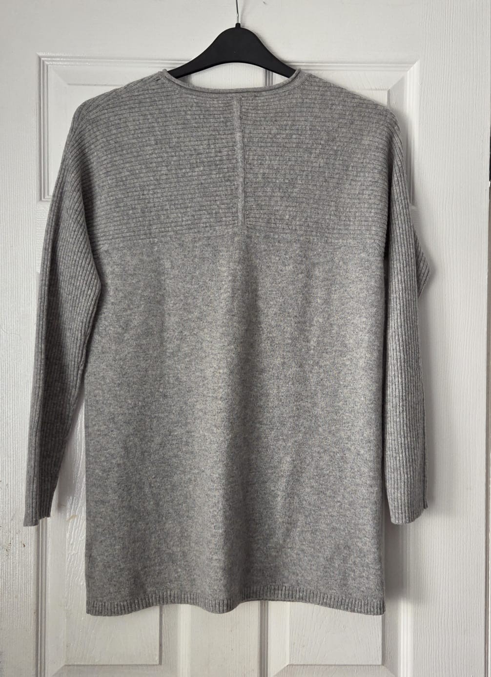 Tory Burch Designer Womens Grey 100% Cashmere Knitted Jumper Size M thumbnail 16