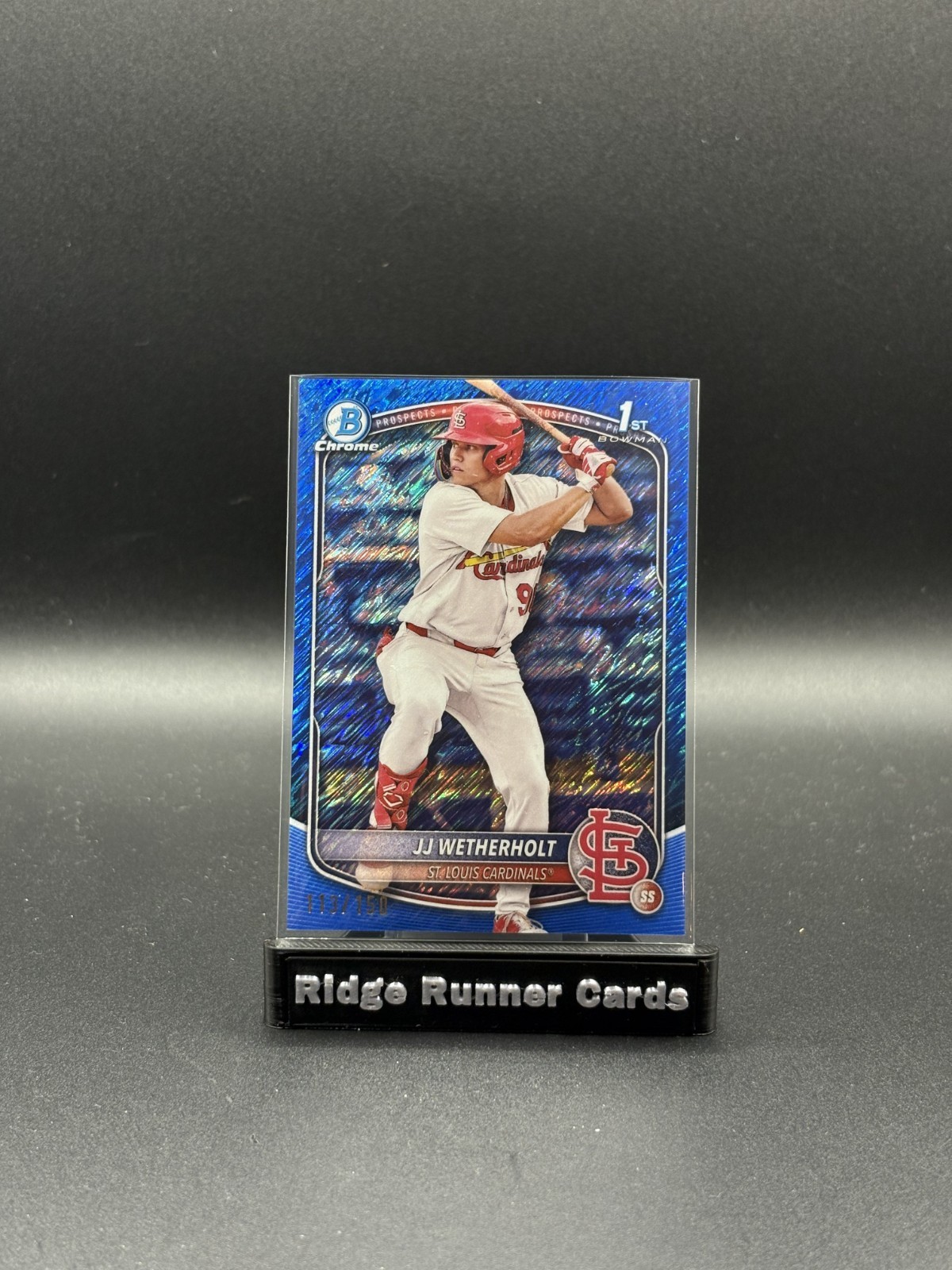 2025 Bowman Chrome JJ WETHERHOLT 1st Blue Shimmer Refractor #/150 #BCP-22 