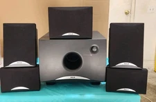 RCA SP9978 AW POWERED SUBWOOFER And Speaker Set Low Pass Frequency Filter 
