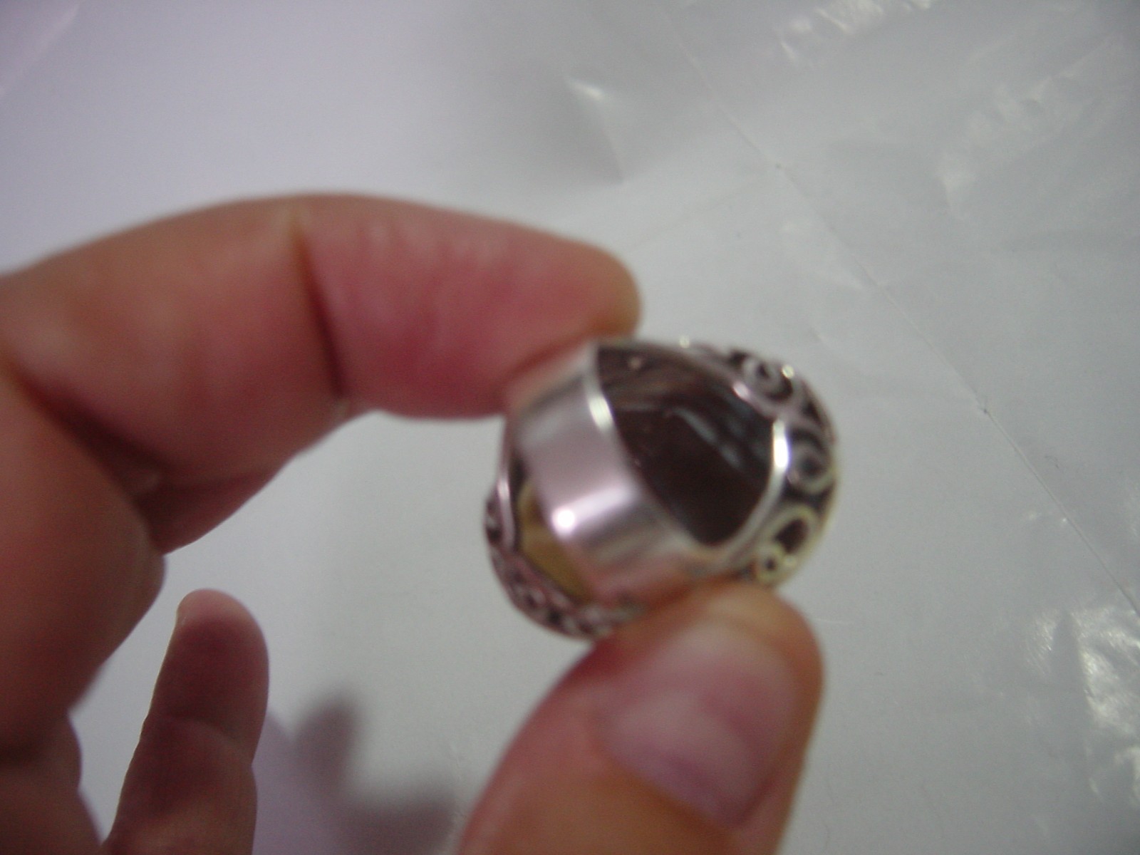 vintage solid Silver Ring-exquisite massive rare … - image 12