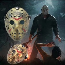 HORROR MOVIE MASK - Jason Voorhees Dark Hockey Halloween Mask Friday the 13th