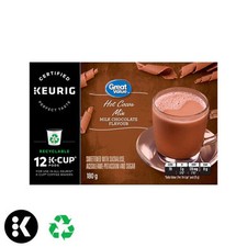 Great Value Hot Cocoa Mix Milk Chocolate Flavour 12 K Cups