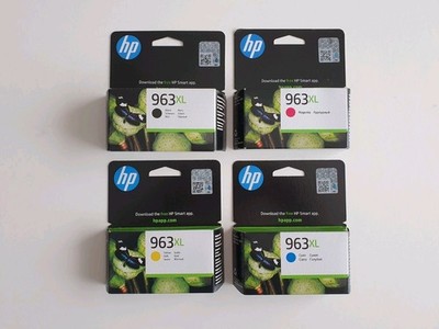 Brandneu HP 963xl Tintenpatronen Schwarz, Cyan, Magenta, Gelb - Ablaufdatum: 2027
