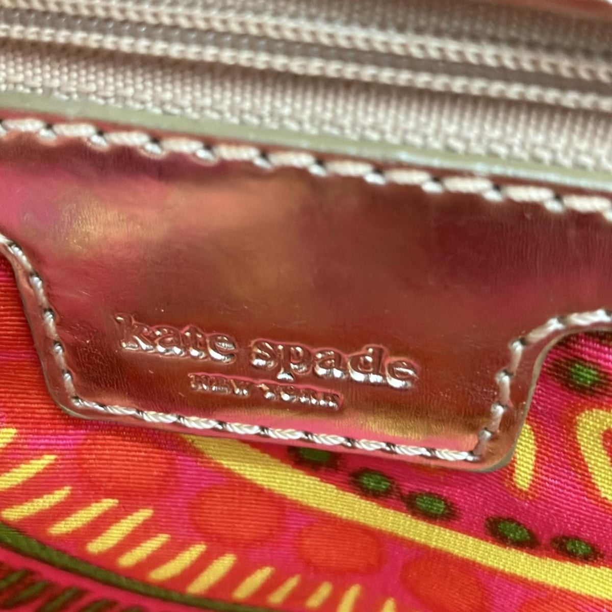 Kate spade - PXRU0802 Beige Gold Brown Straw Leather Tote Bag thumbnail 8