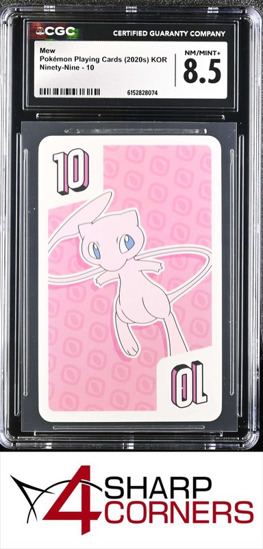 2020 POKEMON KOREAN NINETY-NINE PLAYING CARDS MEW 10 CGC 8.5