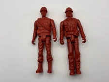 Vtg 1974 Greenbrier International Army Firemen Figures Lot of 2 Plastic Toys