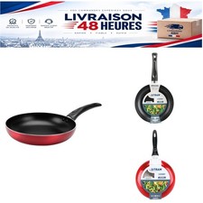 Poêle Sitram Cherry Ø24 cm aluminium antiadhésive induction rouge