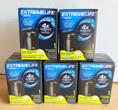 #ad Lot of 5 Extreme Life Zero Water High Capacity Faucet Mount Cartridge ZFM400CR $120.00