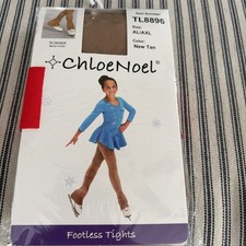 Ice Skating Tights Tan AL/AXL Footless Tights Chloe Noel