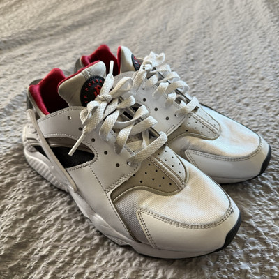 Nike Huarache White/Black Lt Iron Ore Shoes Women's Size 9 DV6018-100 Preowned