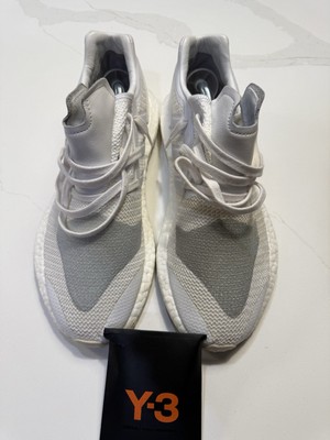 Size 9 - adidas Y-3 PureBoost ZG Primeknit Knit Core  Pure White 100% Authentic 