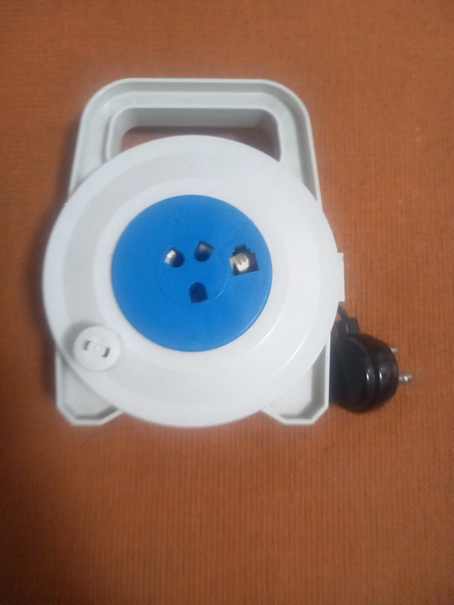 Uvital Cavo di prolunga per telefono, 10m, cavo telefonico con spina standard RJ11 e accoppiatori da 1 in linea e 20 supporti per clip, bianco