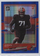 2020 Panini Donruss Optic Rookies Blue Hyper Prizm Jedrick Wills #119 2k3