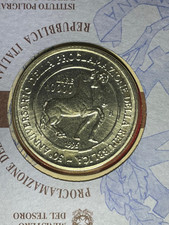 Moneta Repubblica Italia 1996 lire 10000 Proclamazione Repubblica FDC  argento