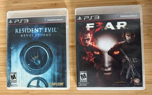 Sony Playstation 3 PS3 2x Game LOT Resident Evil Revelations & FEAR 3 TESTED CIB