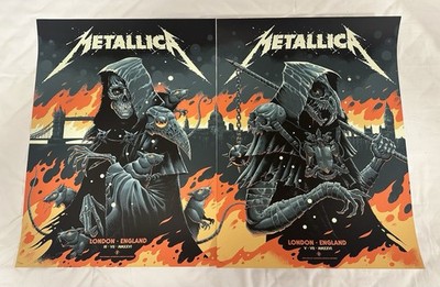METALLICA - London, UK - Show Poster Set 3 + 5 July 2026 Numbered XXX/995