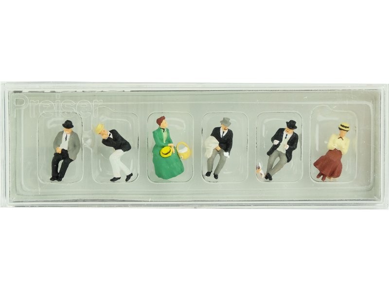 Passagers assis 1900 HO 1/87 PREISER 12190 pour aménagement intérieur