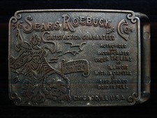 OJ07101 VINTAGE 1970s  SEARS ROEBUCK  CO.  DEPARTMENT STORE BELT BUCKLE