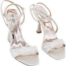Badgley Mischka Sally Strappy Heeled Sandal Ivory Women's US 9