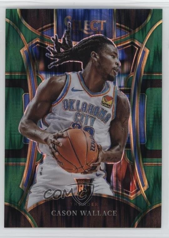 2023-24 Panini Select Mezzanine Level Green Shock Prizm Cason Wallace #321 1bf9