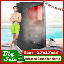 Portable Infrared Steam Sauna for Detox & Relax W/ Folding Chair, Remote Control
