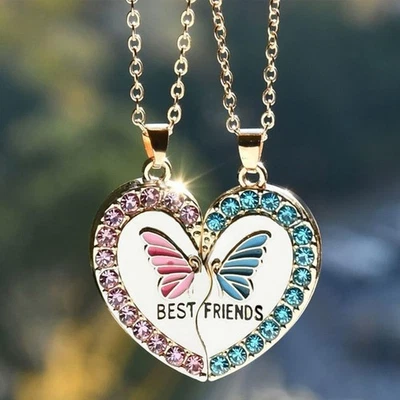 Best Friend Necklaces for 2, Matching Friendship Gifts for BFF Women Christmas